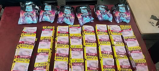 விராலிமலை அருகே 400 கிலோ 
புகையிலைப் பொருள்கள் பறிமுதல்