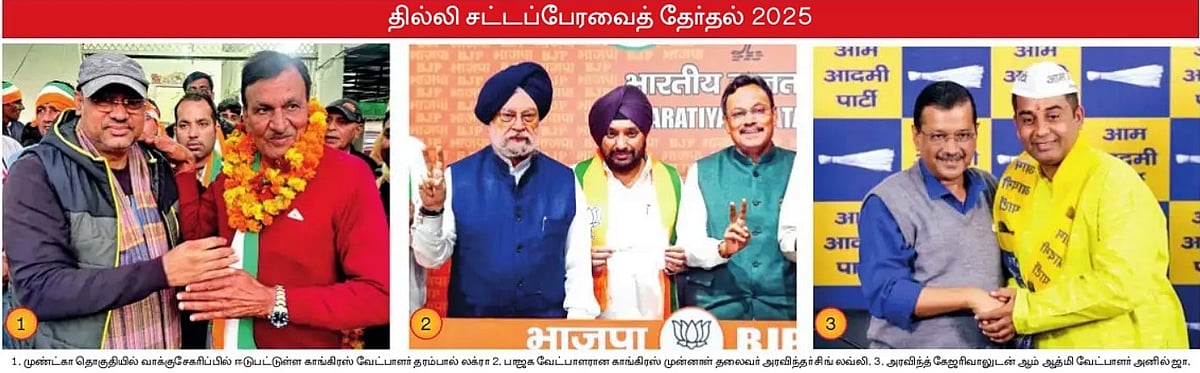 ஆட்டுவிக்கும் இடத்தில் கட்சி தாவிய தலைவா்கள்! தில்லி சட்டப்பேரவைத் தோ்தல் 2025
