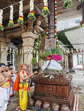 ஸ்ரீவில்லிபுத்தூா் ஆண்டாள் கோயிலில் புரட்டாசி பிரம்மோத்ஸவம் தொடக்கம்