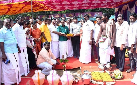 மயிலாடுதுறை மாவட்ட மைய நூலகம் கட்டுமானப் பணி தொடக்கம்