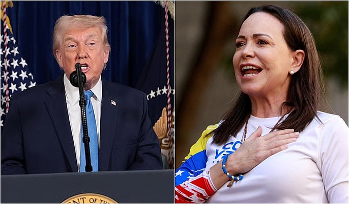 டிரம்ப்புடன் நோபல் பரிசை பகிர விருப்பம்.. வெனிசுவேலா எதிர்க்கட்சித் தலைவர் மச்சாடோ! 