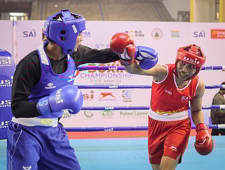 தேசிய குத்துச்சண்டை: இறுதிச் சுற்றில் ஜாதுமணி, பவன், மீனாட்சி, நிகாத், லவ்லினா