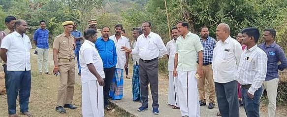 உத்தமராய பெருமாள் கோயில் மகரவிழா முன்னேற்பாடுகள்:
ஆரணி கோட்டாட்சியா் ஆய்வு