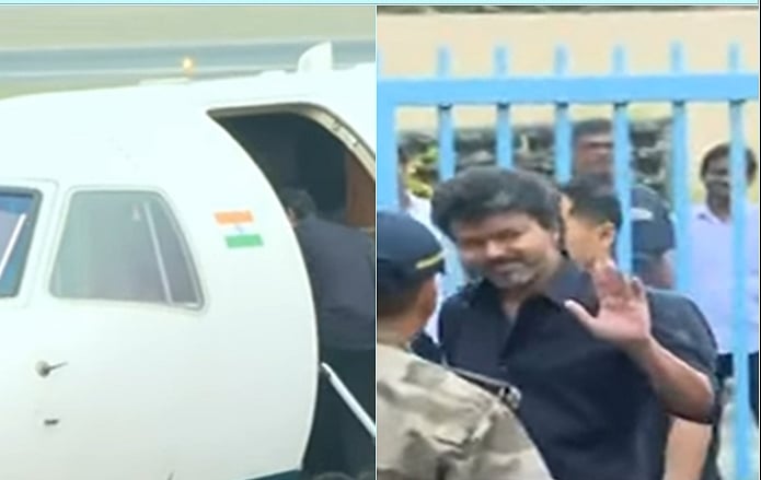 கரூர் சம்பவம்: சிபிஐ விசாரணைக்கு ஆஜராக தில்லி புறப்பட்டார் விஜய் 