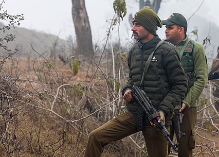 காஷ்மீா் எல்லையில் காட்டுத் தீ! கண்ணி வெடிகள் வெடித்ததால் பதற்றம்!
