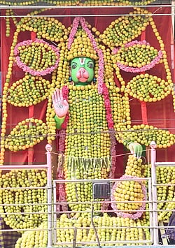 தை அமாவாசை: ஜெயமாருதிக்கு 
ராஜகனியில் சிறப்பு அலங்காரம்