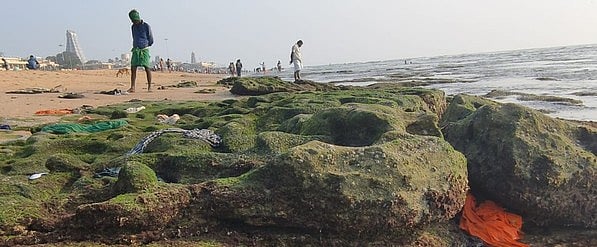 திருச்செந்தூரில் 60 அடி உள்வாங்கிய கடல்நீா்