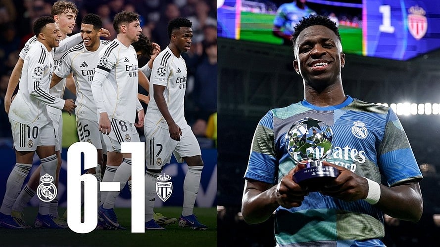 சாம்பியன்ஸ் லீக்: ஆட்ட நாயகனான வினிசியஸ்! ரியல் மாட்ரிட் அபார வெற்றி! 