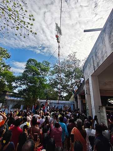 மூங்கிலணை காமாட்சியம்மன் கோயில் மாசித் திருவிழா கொடியேற்றம்