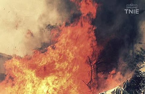 தீப்பெட்டி ஆலையில் தீ விபத்து