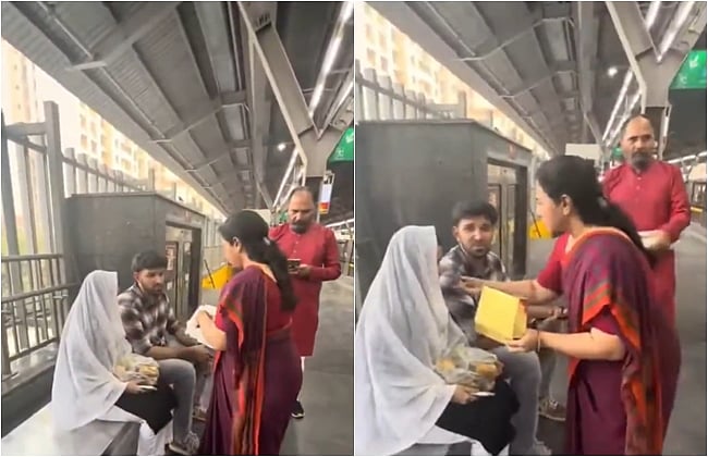 காதலியுடன் மகனைக் கண்ட தாய்! மெட்ரோ நிலையத்திலேயே நிச்சயத்தை முடித்த விடியோ வைரல்!