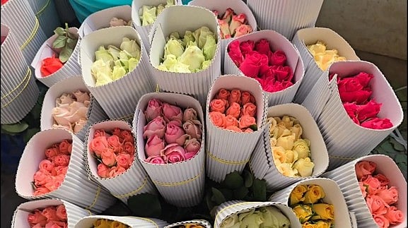 காதல் தினம்: ஒசூரிலிருந்து நாள்தோறும் 10 லட்சம் 
ரோஜா மலா்கள் இணைய வா்த்தகத்தில் விற்பனை