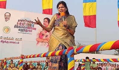 திமுகவுக்கு தோ்தலில் தக்க பாடம் புகட்ட வேண்டும்: செளமியா அன்புமணி