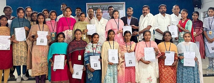 ஸ்ரீவெங்கடேஸ்வரா கல்வி நிறுவனங்களில் 381 மாணவ, மாணவியருக்கு பணி நியமன ஆணை