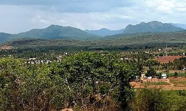 மலைகளின் முகட்டில் மேல் தெரியும் அம்மனின் திருவுருவம்: பக்தர்கள் படையெடுப்பு