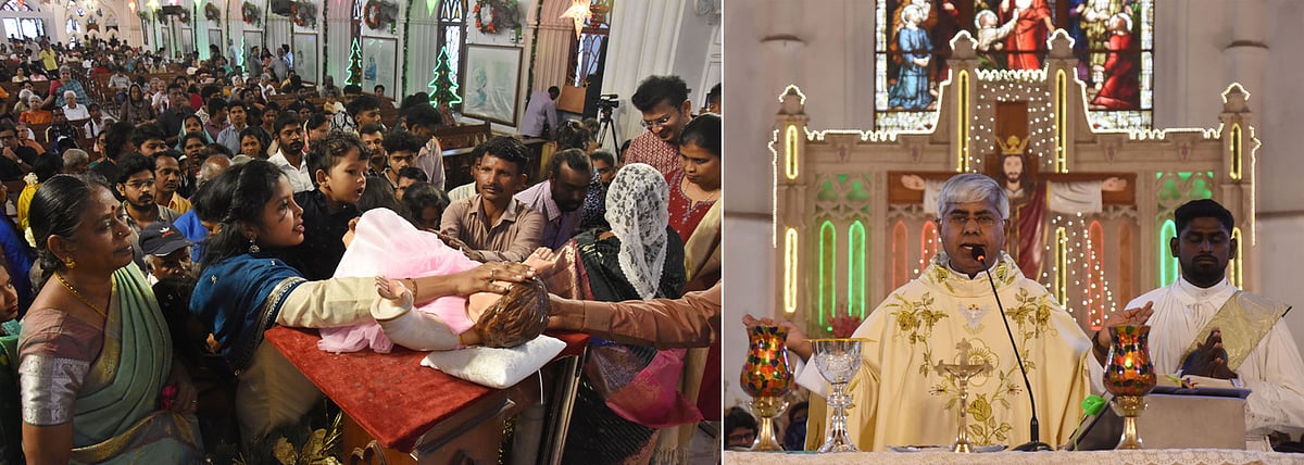 கிறிஸ்துமஸ்: தேவாலயங்களில் நாள் முழுவதும் சிறப்பு பிராா்த்தனை