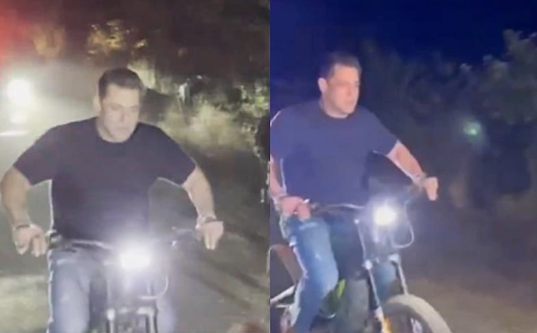 பலத்த பாதுகாப்புடன் பண்ணை வீட்டில் சைக்கிள் ஓட்டி மகிழ்ந்த சல்மான் கான்