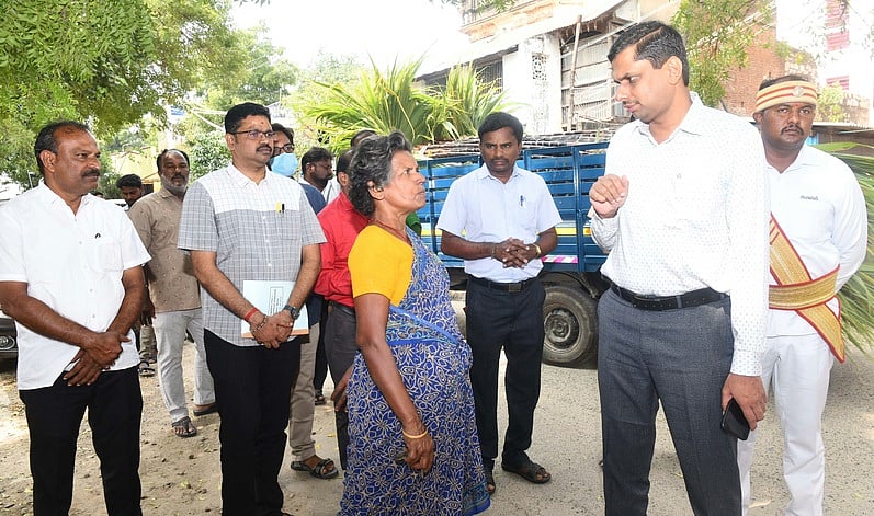 கழுகுமலை பகுதியில் ஆட்சியா் ஆய்வு