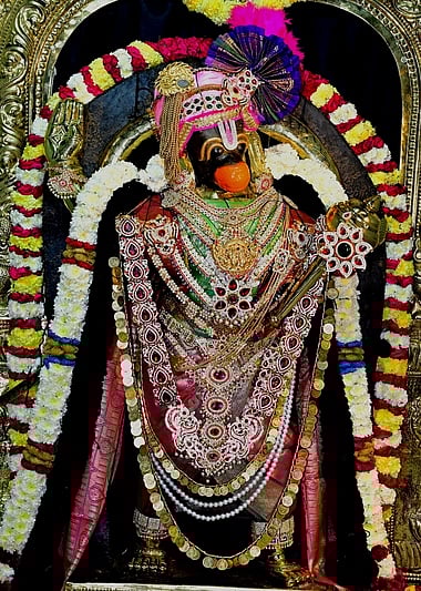 சிறப்பு அலங்காரத்தில் ஸ்ரீ தபால் ஆஞ்சனேயா்