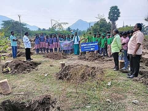 பள்ளியில் மரக்கன்றுகள் நடும் விழா