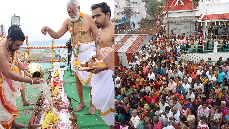 வெகுவிமர்சையாக நடைபெற்ற நவசபரி ஐயப்பன் கோயில் மகா கும்பாபிஷேகம்!