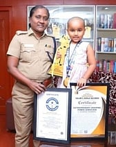 4 வயது சிறுமி சாதனை:
நாமக்கல் எஸ்.பி. வாழ்த்து