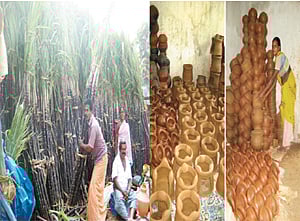 பொங்கலுக்கு தயாராகும் மக்கள்