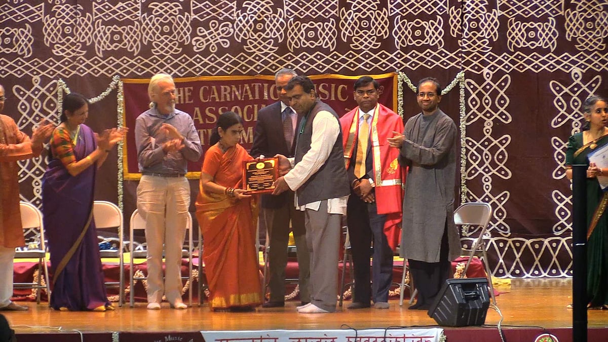 பத்மஸ்ரீ கன்யாகுமரிக்கு வட அமெரிக்க இசைச்சங்கம் (CMANA) வழங்கிய ’சங்கீத சாகரா’ வாழ்நாள் சாதனையாளர் விருது!