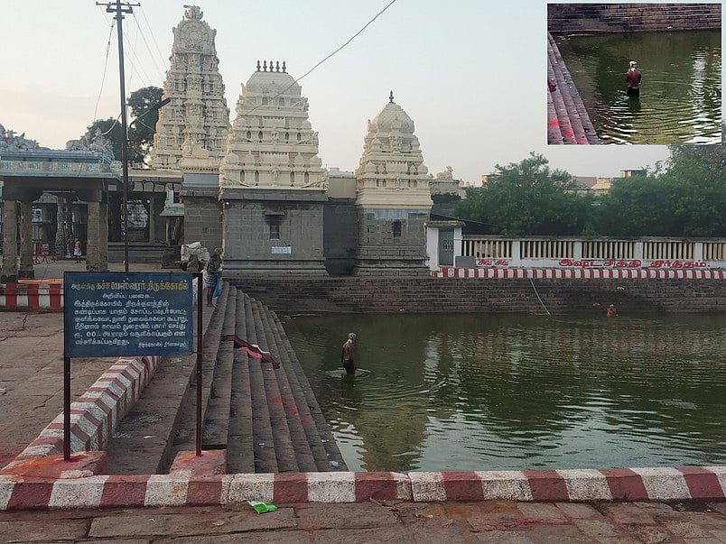 காஞ்சிபுரத்தில் கழிவுநீா் கலக்கும் சிவன் கோயில் குளங்கள்