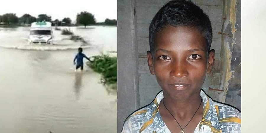 வெள்ளத்தின் நடுவே சிக்கிய ஆம்புலன்ஸ்; வழிகாட்டிய துணிச்சல்மிக்க சிறுவன்; வைரலாகும் வீடியோ!