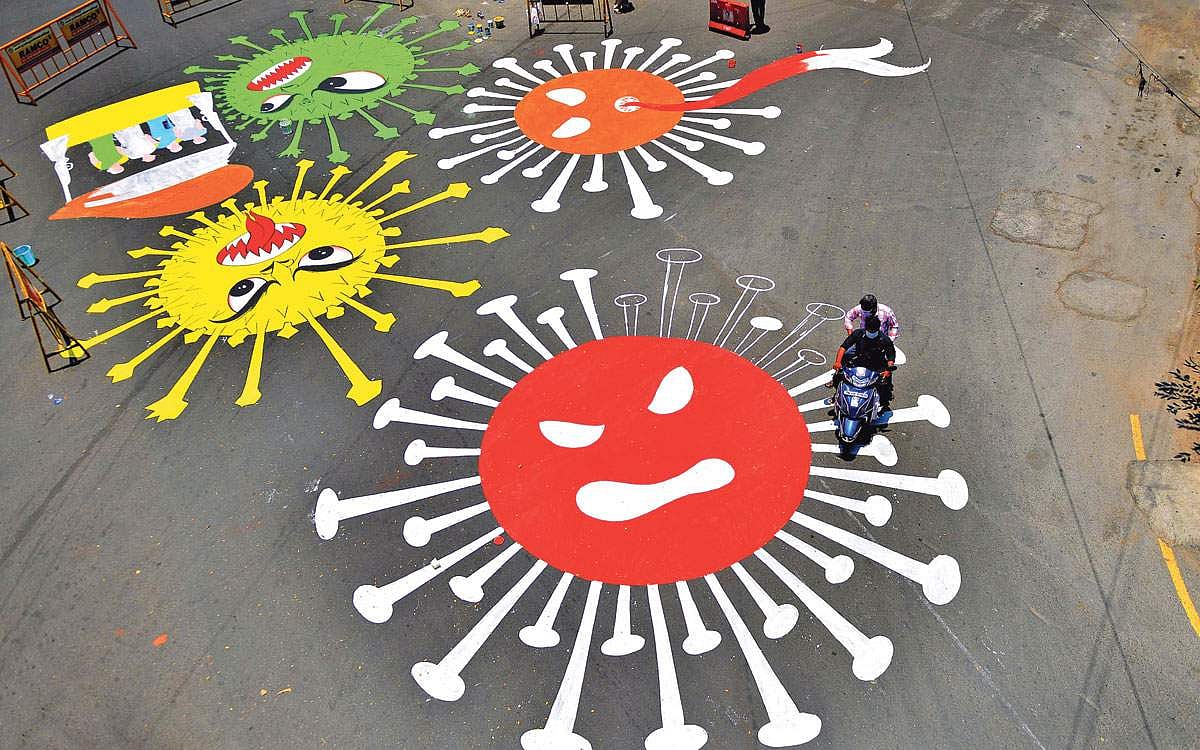 கரோனாவினால் மலர்ந்த கரிசன ஓவியங்கள்