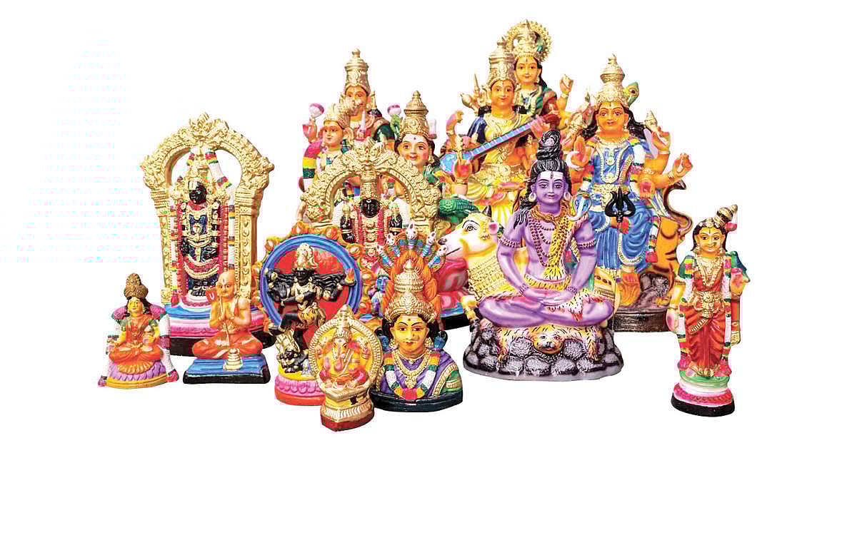 காஞ்சிபுரத்தில் கொலு பொம்மை தயாரிப்பு...!