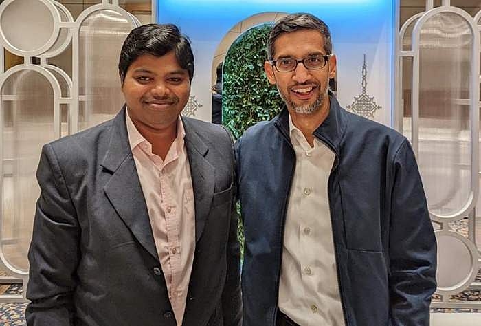 கிராம இளைஞரை நேரில் உற்சாகப்படுத்திய சுந்தர் பிச்சை!